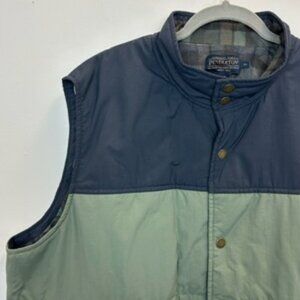Pendleton Surf Vest Navy Blue Olive Green Color Block XL